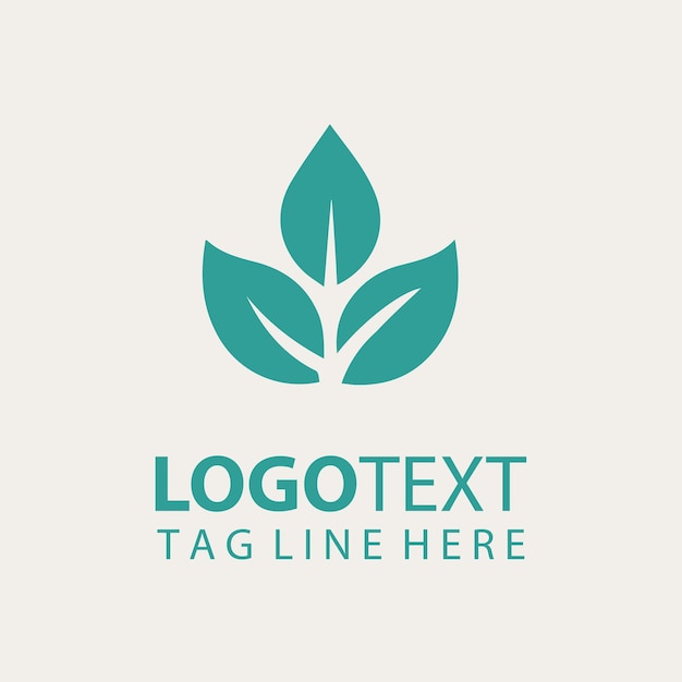 Ilustración vectorial de la hoja verde del logotipo