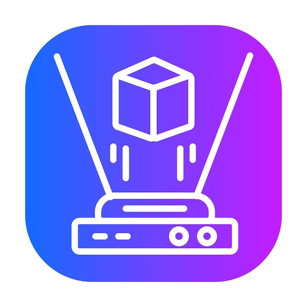 Ilustración vectorial holográfica