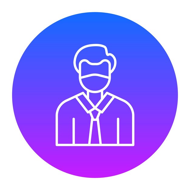 Ilustración vectorial del hombre con la máscara