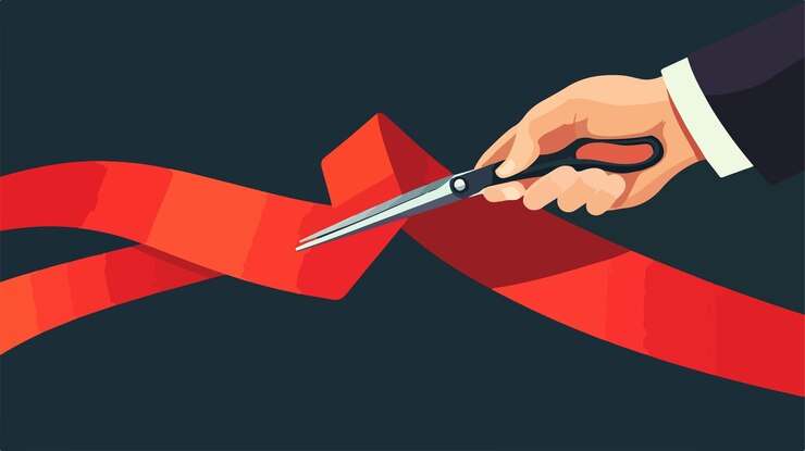 Vector ilustración vectorial de un hombre de negocios creativo sosteniendo una caja de cartón