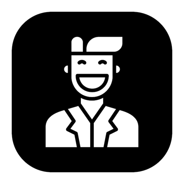 Ilustración vectorial del hombre sonriente