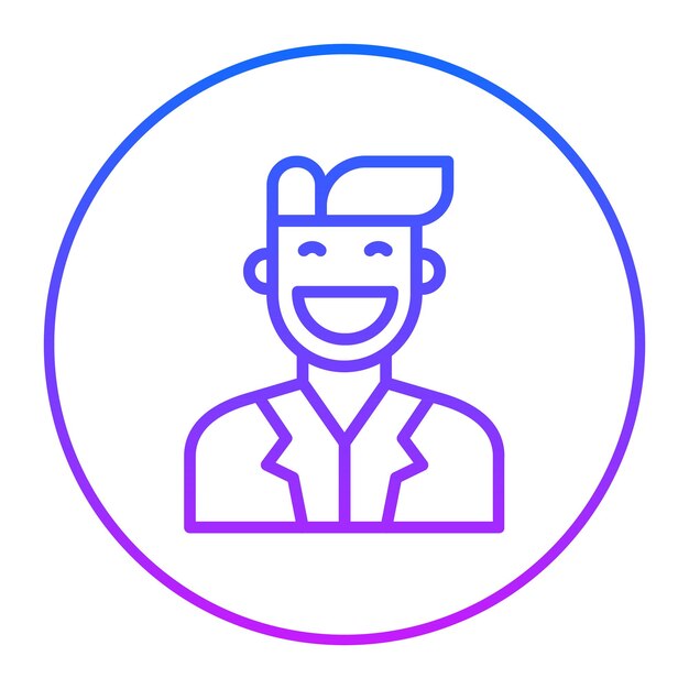 Ilustración vectorial del hombre sonriente