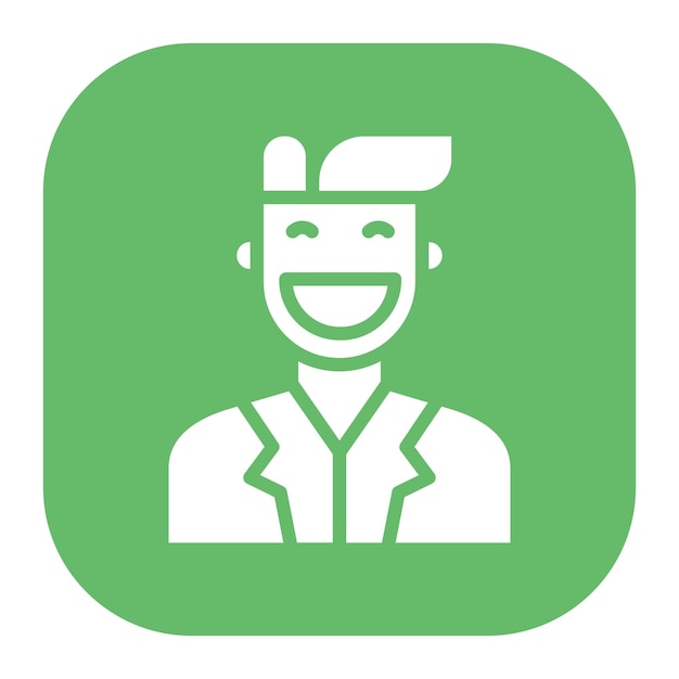 Ilustración vectorial del hombre sonriente