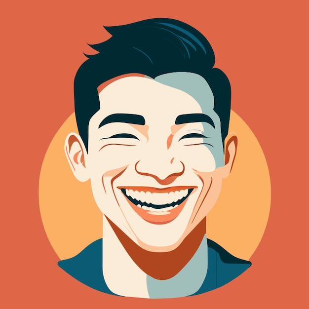 Ilustración vectorial del hombre sonriente