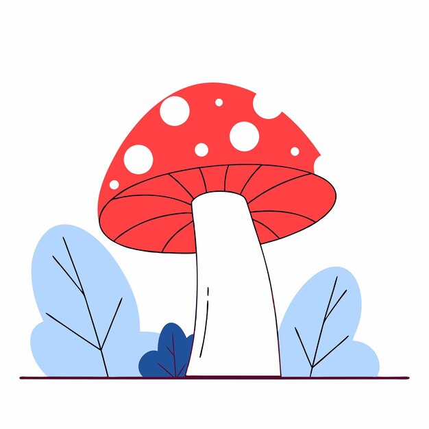 Ilustración vectorial de los hongos