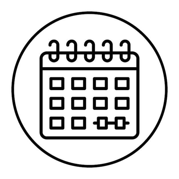 Ilustración vectorial del horario de entrenamiento