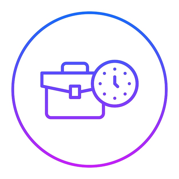 Ilustración vectorial de las horas de trabajo