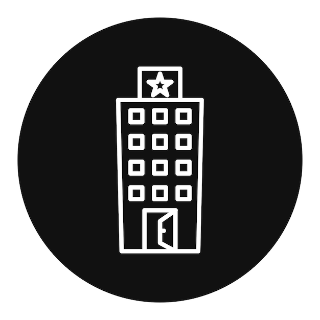 Ilustración vectorial de un hotel de una estrella