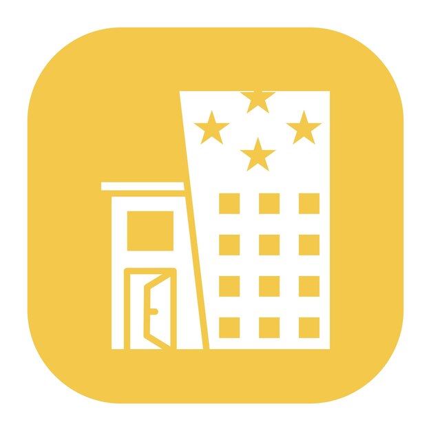 Ilustración vectorial de hoteles de cuatro estrellas
