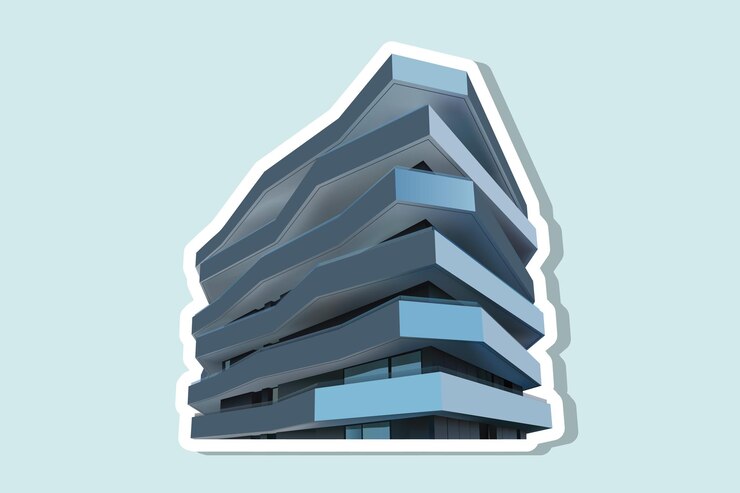 Vector ilustración vectorial de house sticker concepto de icono de objeto de edificio y punto de referencia