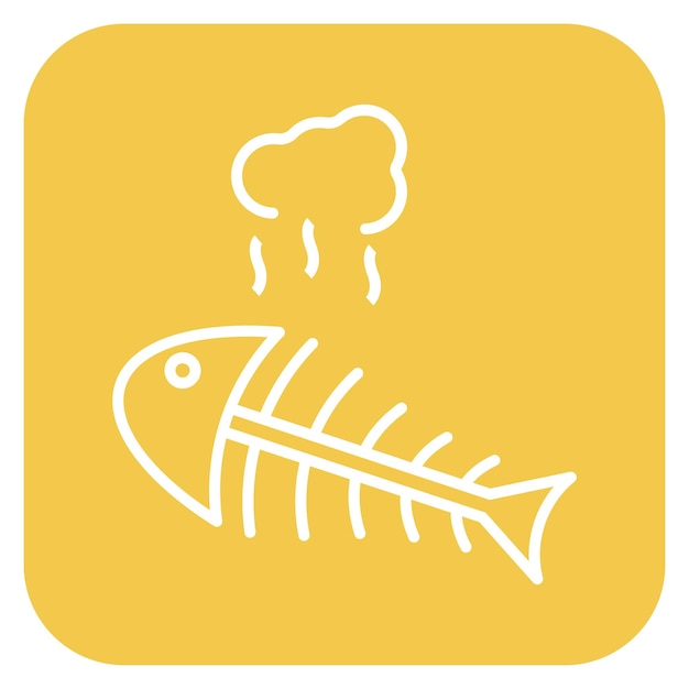 Ilustración vectorial de huesos de pescado