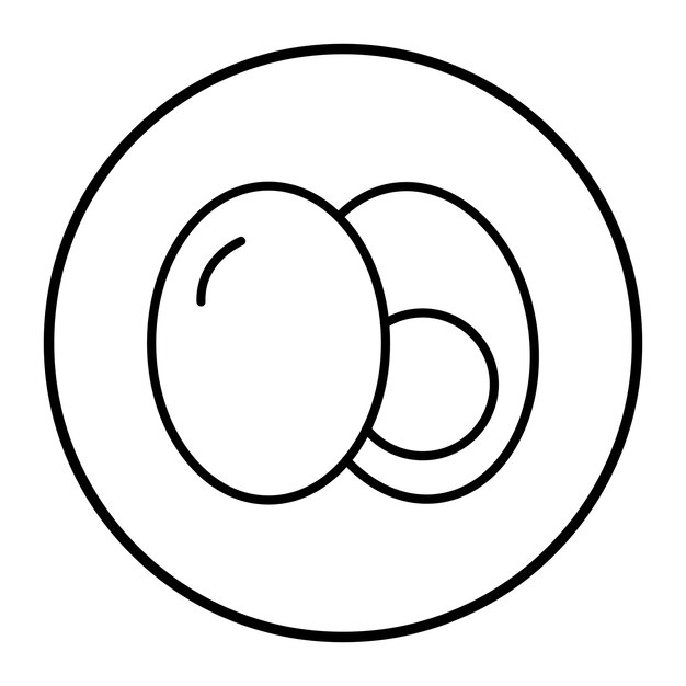 Ilustración vectorial de huevo cocido