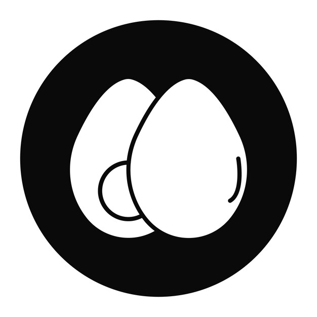 Ilustración vectorial de huevo cocido