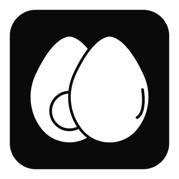 Ilustración vectorial de huevo cocido