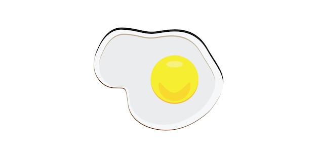 Ilustración vectorial de huevo frito de alta calidad para el diseño de desayuno