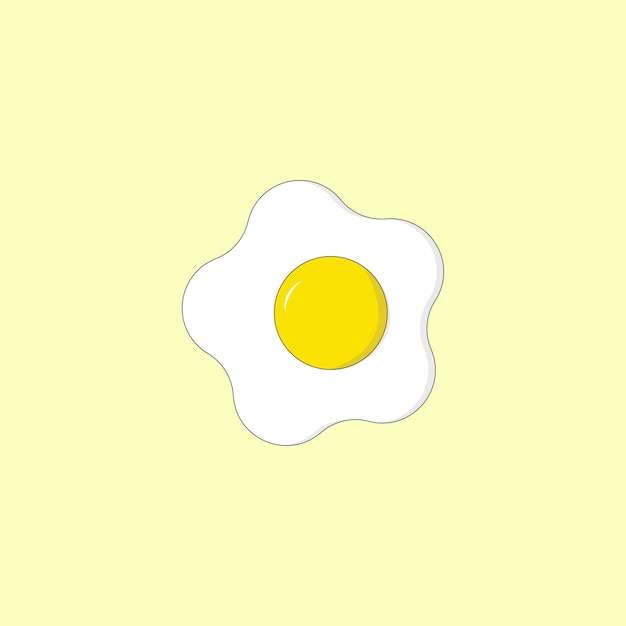 Vector ilustración vectorial de huevo frito