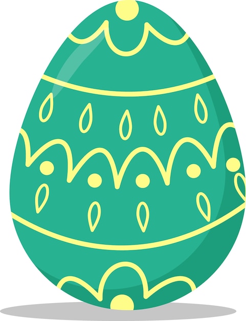 Vector ilustración vectorial de un huevo de pascua con un patrón hermoso huevo de pascua con un patrón vector