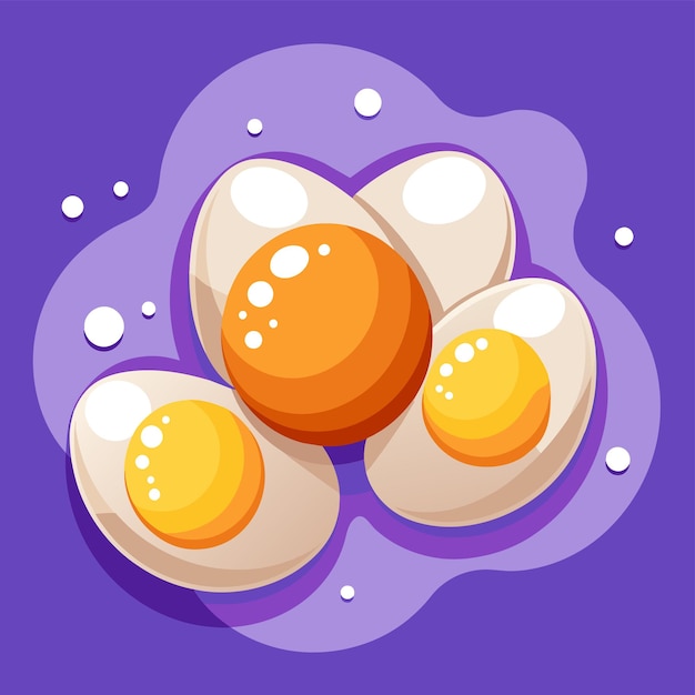 Vector ilustración vectorial de los huevos