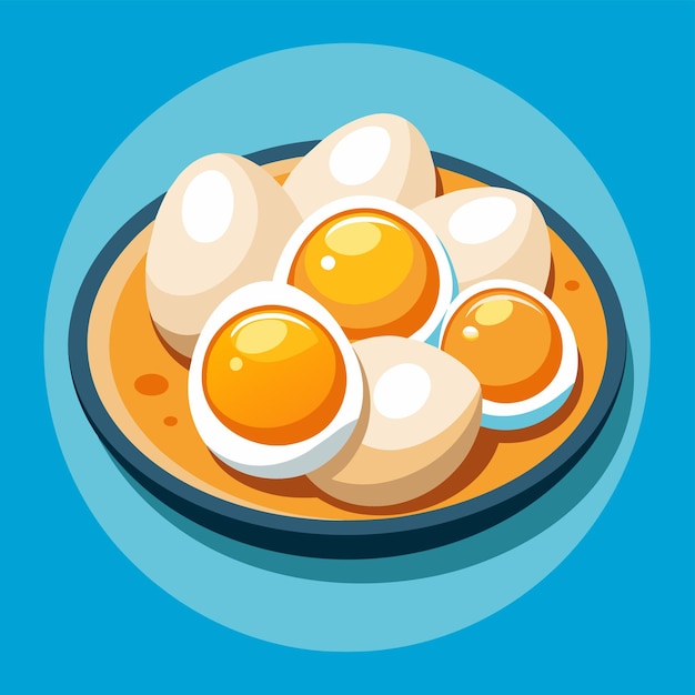 Vector ilustración vectorial de los huevos