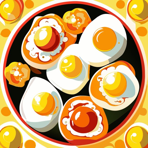 Vector ilustración vectorial de los huevos
