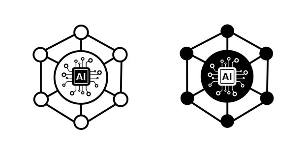 Ilustración vectorial de IA editable por las partes interesadas