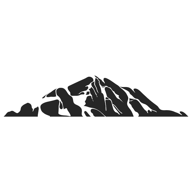 Ilustración vectorial de iconas de montañas dibujadas a mano