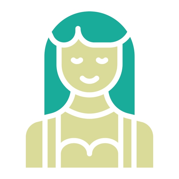 Ilustración vectorial del icono de la actriz del conjunto de iconos del cine