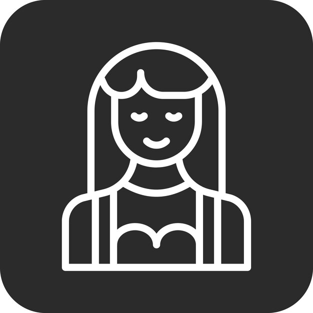 Ilustración vectorial del icono de la actriz del conjunto de iconos del cine