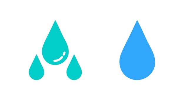 Ilustración vectorial del icono de agua plano