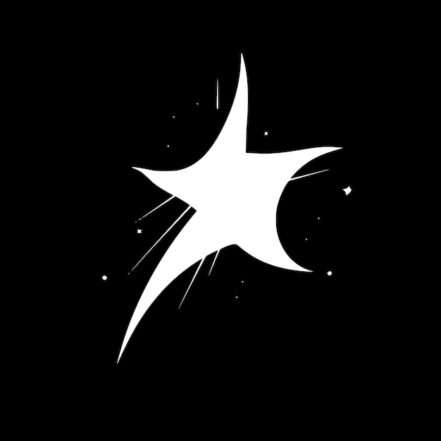 Vector ilustración vectorial de icono aislado de estrella en blanco y negro