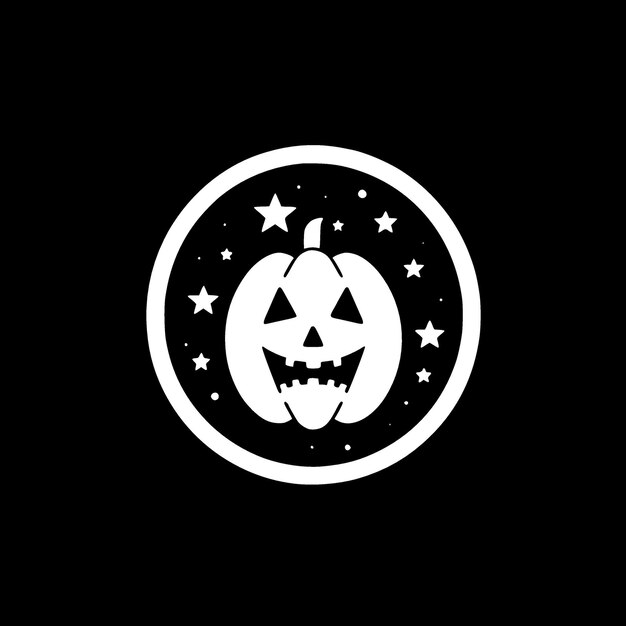 Ilustración vectorial de icono aislado de Halloween en blanco y negro