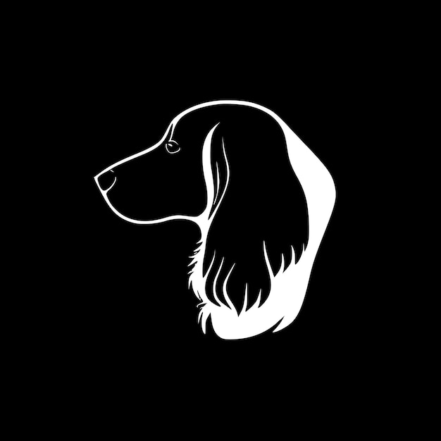 Vector ilustración vectorial de icono aislado de perro en blanco y negro