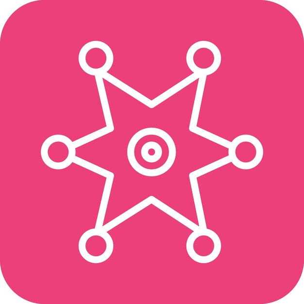 Ilustración vectorial del icono del alguacil del iconset del Salvaje Oeste