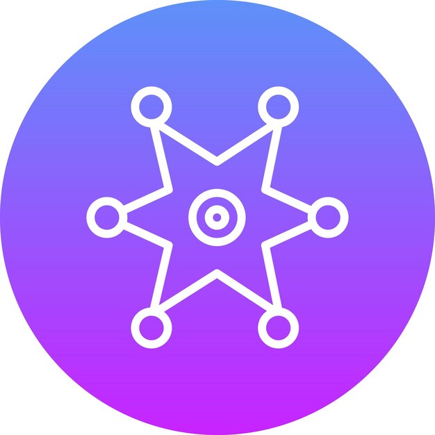 Ilustración vectorial del icono del alguacil del iconset del Salvaje Oeste