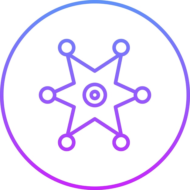 Ilustración vectorial del icono del alguacil del iconset del Salvaje Oeste