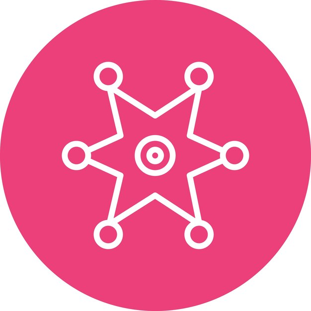 Ilustración vectorial del icono del alguacil del iconset del Salvaje Oeste