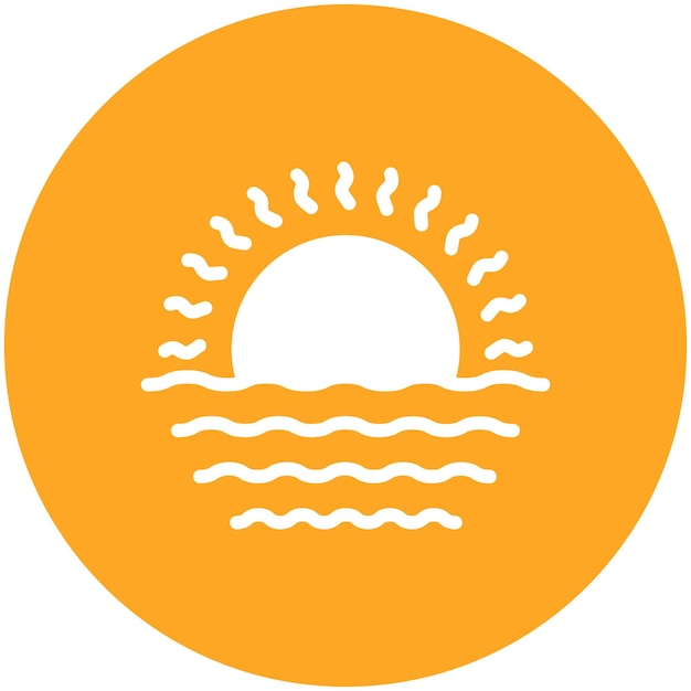 Ilustración vectorial del ícono del amanecer del conjunto de íconos del Ramadán