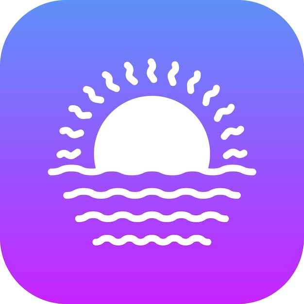 Ilustración vectorial del ícono del amanecer del conjunto de íconos del Ramadán