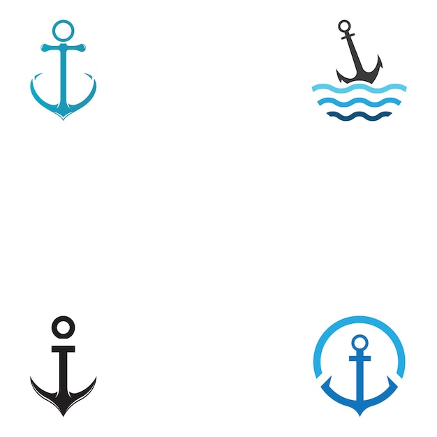 Ilustración vectorial del icono del anclaje