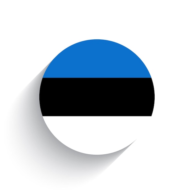 Ilustración vectorial del icono de la bandera nacional de Estonia aislada sobre un fondo blanco