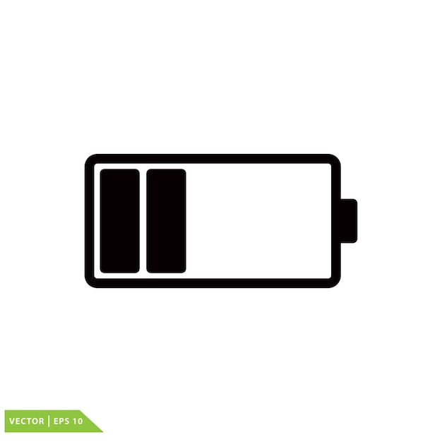 Ilustración vectorial del ícono de la batería de estilo plano