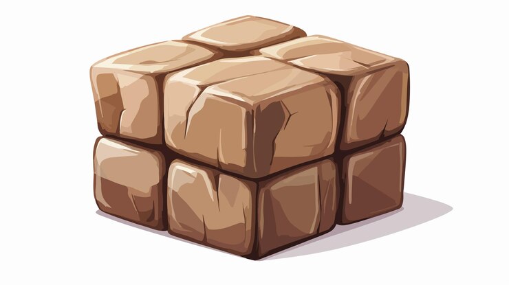 Vector ilustración vectorial de icono de bloque de dibujos animados de colores aislada en fondo blanco