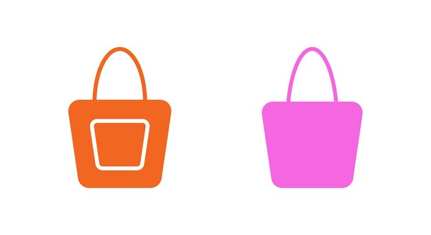 Ilustración vectorial del icono de la bolsa de compras plana