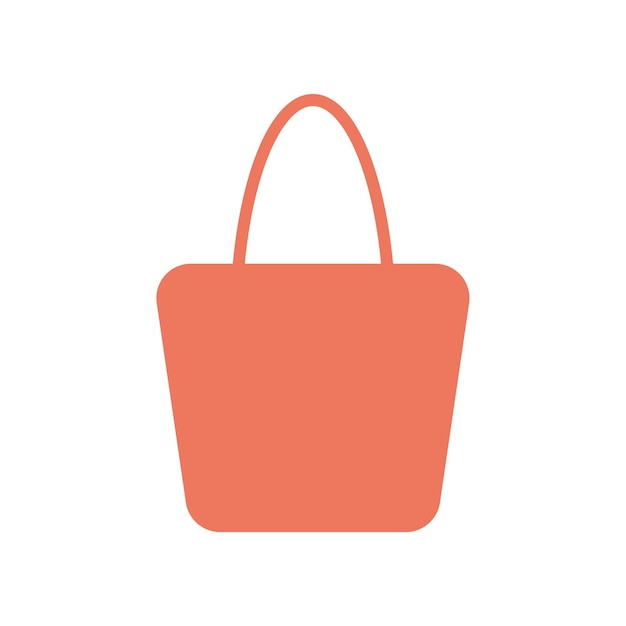 Ilustración vectorial del icono de la bolsa de compras plana