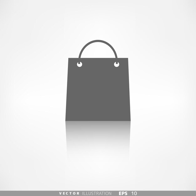 Ilustración vectorial del icono de la bolsa de compras