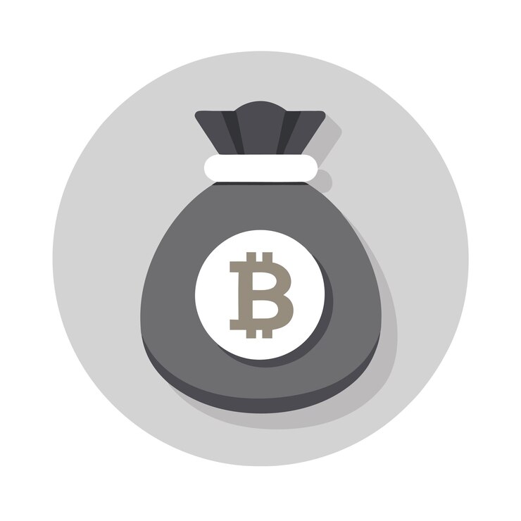 Vector ilustración vectorial del icono de la bolsa de dinero de estilo plano