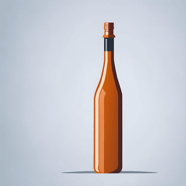 Ilustración vectorial del icono de botella de vino realista