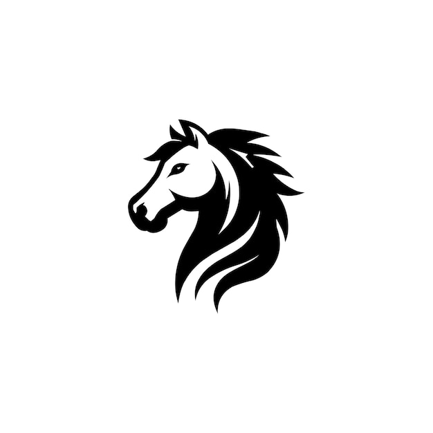 Ilustración vectorial del icono de la cabeza de caballo