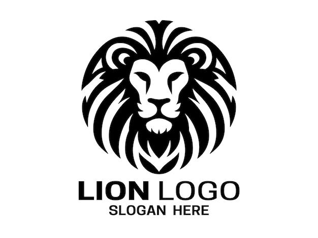 Ilustración vectorial del icono de la cabeza del león