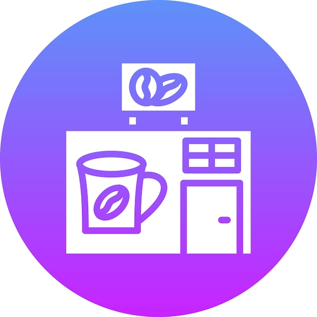 Vector ilustración vectorial del icono del café del conjunto de iconos de la cafetería